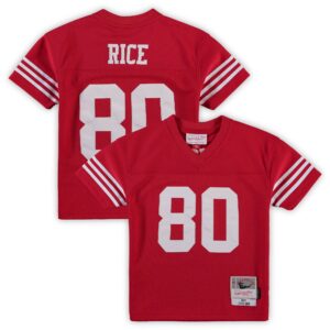 Jerry Rice San Francisco 49ers Mitchell & Ness Preschool 1990 Retired Player Legacy Jersey - Scarlet photo 1 topcoolteez