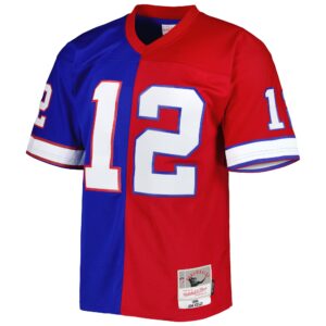 Jim Kelly Buffalo Bills Mitchell & Ness 1990 Split Legacy Replica Jersey - Royal/Red photo 2 topcoolteez