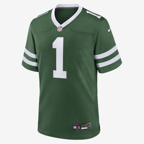 Sauce Gardner New York Jets Men's Nike NFL Game Football Jersey 1