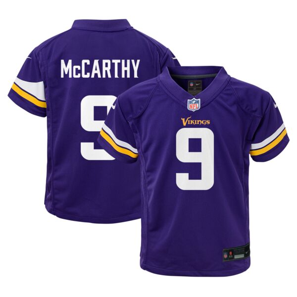 J.J. McCarthy Minnesota Vikings Nike Toddler Game Jersey - Purple photo 1 topcoolteez