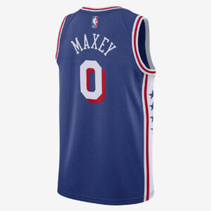 Tyrese Maxey Philadelphia 76ers 2023/24 Icon Edition Men's Nike Dri-FIT NBA Swingman Jersey 2