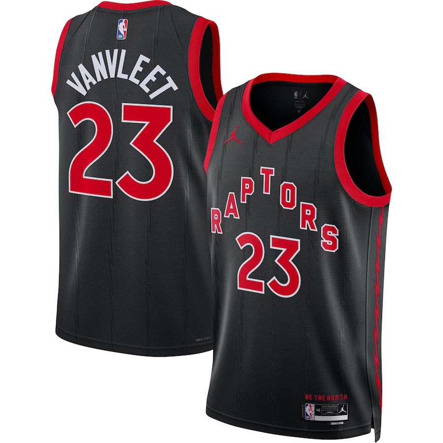 Fred VanVleet Toronto Raptors Jordan Brand Unisex Swingman Jersey - Statement Edition - Black photo 1 topcoolteez