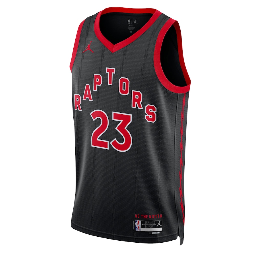 Fred VanVleet Toronto Raptors Jordan Brand Unisex Swingman Jersey - Statement Edition - Black photo 2 topcoolteez