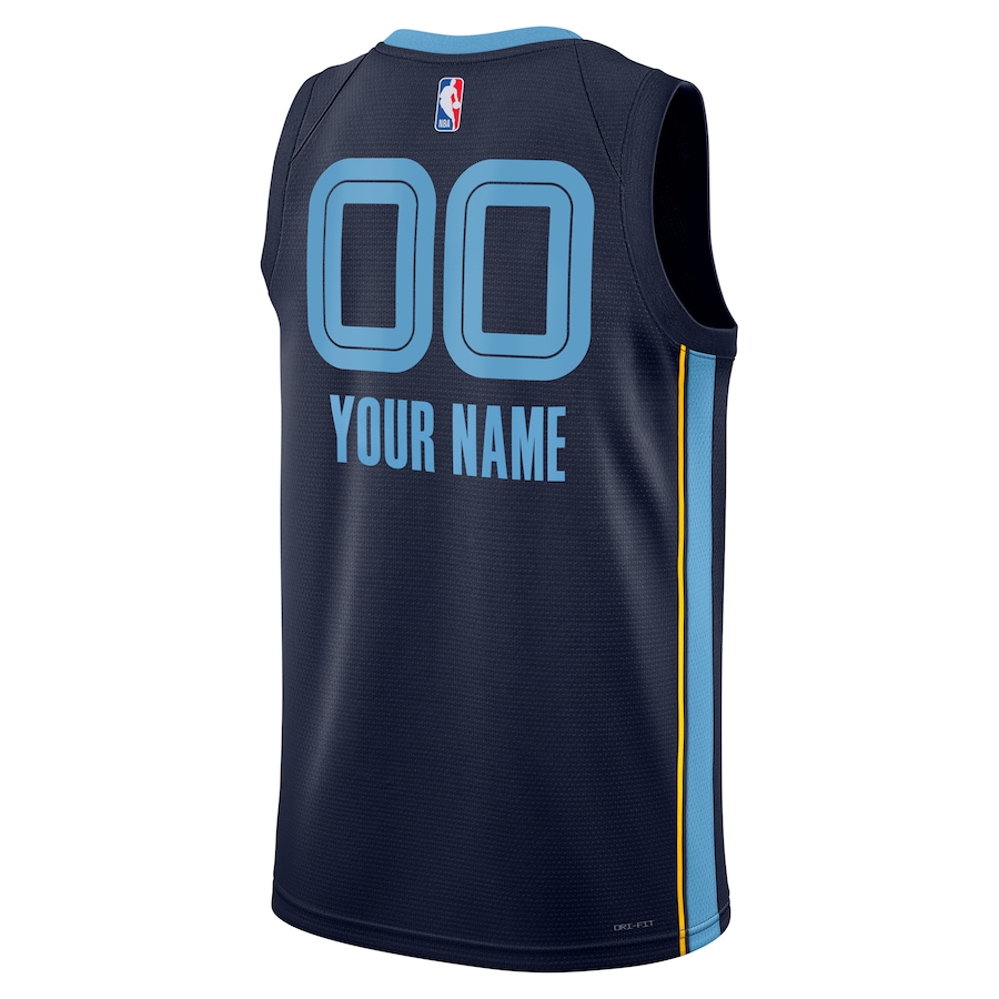 Memphis Grizzlies Nike Unisex Custom Swingman Badge Jersey - Icon Edition - Navy photo 3 topcoolteez