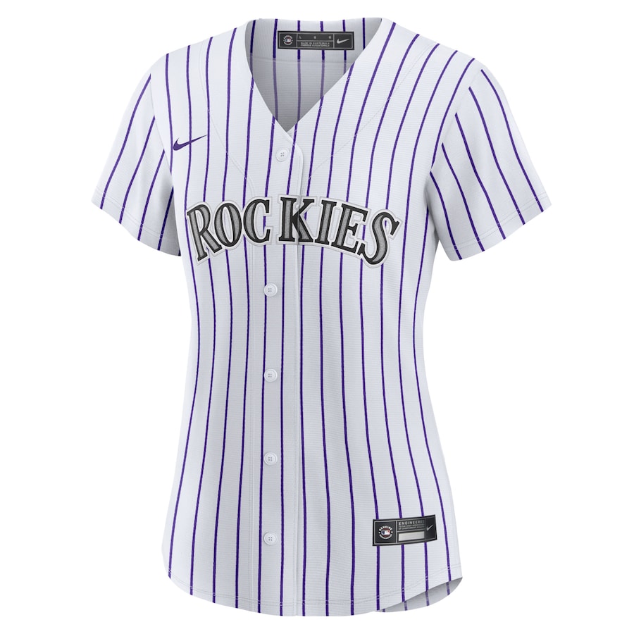 Charlie Blackmon Colorado Rockies Nike Women's Home Topcoolteez Player Jersey - White photo 2 topcoolteez