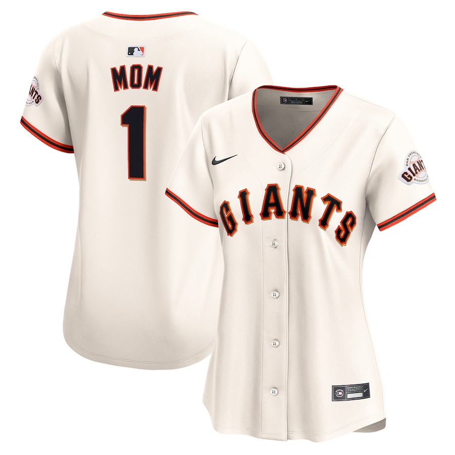 San Francisco Giants Nike Women's #1 Mom Home Limited Jersey - Cream photo 1 topcoolteez