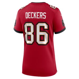 Evan Deckers Tampa Bay Buccaneers Nike Women's  Game Jersey -  Red photo 3 topcoolteez