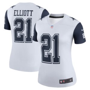 Ezekiel Elliott Dallas Cowboys Nike Women's Color Rush Legend Player Player Performance Top - White photo 1 topcoolteez