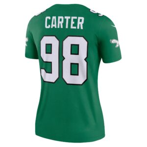 Jalen Carter Philadelphia Eagles Nike Women's Alternate Legend Player Performance Top -  Kelly Green photo 3 topcoolteez