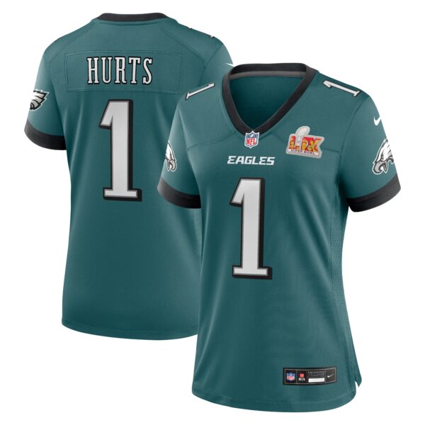 Jalen Hurts Philadelphia Eagles Nike Women's Super Bowl LIX Game Player Jersey - Midnight Green photo 1 topcoolteez