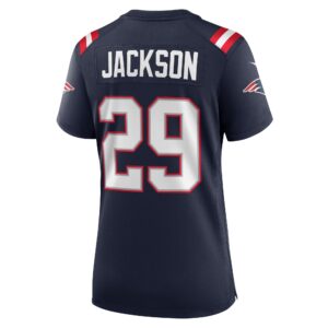JC Jackson New England Patriots Nike Women's  Game Jersey -  Navy photo 3 topcoolteez