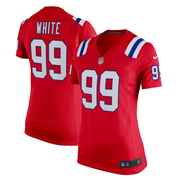 Keion White New England Patriots Nike Women's Alternate Team Game Jersey - Red photo 1 topcoolteez