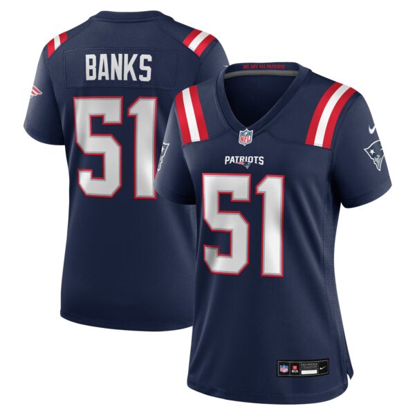 Keshawn Banks New England Patriots Nike Women's  Game Jersey -  Navy photo 1 topcoolteez