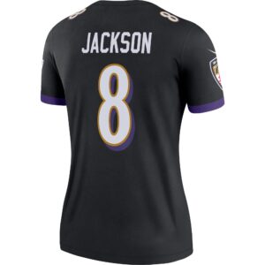 Lamar Jackson Baltimore Ravens Nike Women's Alternate Legend Player Performance Top -  Black photo 3 topcoolteez