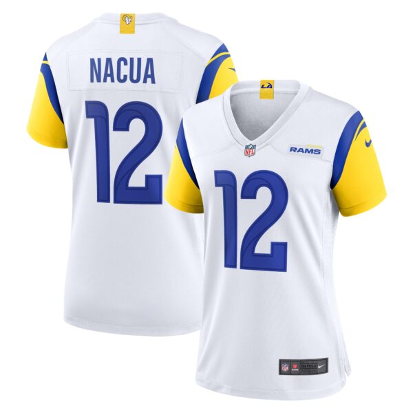 Puka Nacua Los Angeles Rams Nike Women's Game Player Jersey - White photo 1 topcoolteez