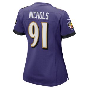 Rayshad Nichols Baltimore Ravens Nike Women's Game Player Jersey - Purple photo 3 topcoolteez