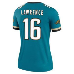 Trevor Lawrence Jacksonville Jaguars Nike Women's Alternate Legend Player Performance Top - Prowler Throwback Teal photo 3 topcoolteez