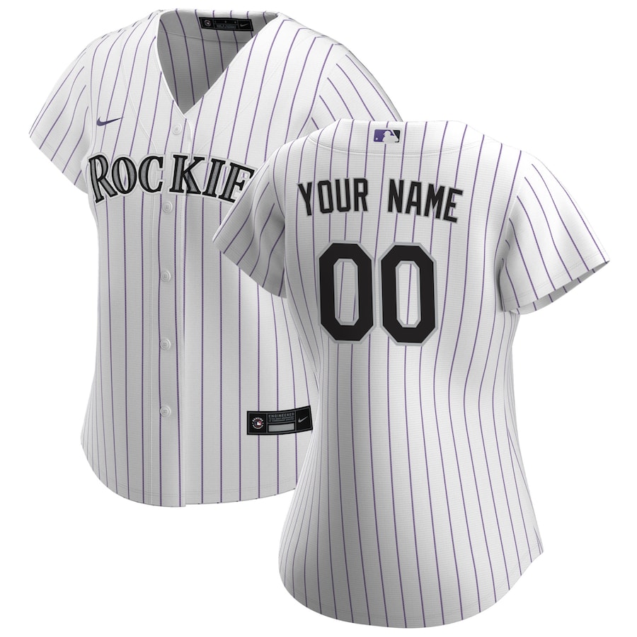 Colorado Rockies Nike Women's Home Topcoolteez Custom Jersey - White photo 1 topcoolteez