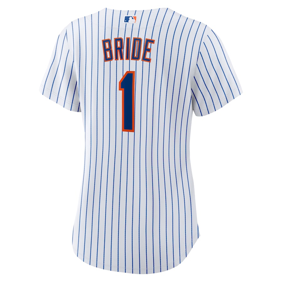 New York Mets Nike Women's #1 Bride Home Topcoolteez Jersey - White photo 3 topcoolteez