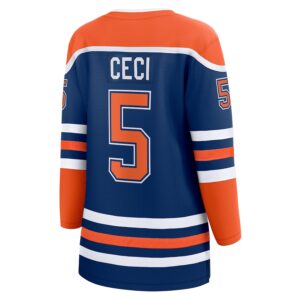 Cody Ceci Edmonton Oilers Fanatics Women's Home Breakaway Player Jersey - Royal photo 3 topcoolteez