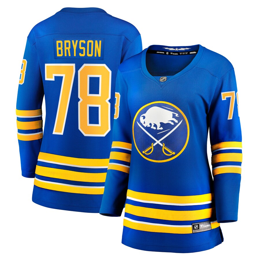 Jacob Bryson Buffalo Sabres Fanatics Women's Home Breakaway Player Jersey - Royal photo 1 topcoolteez