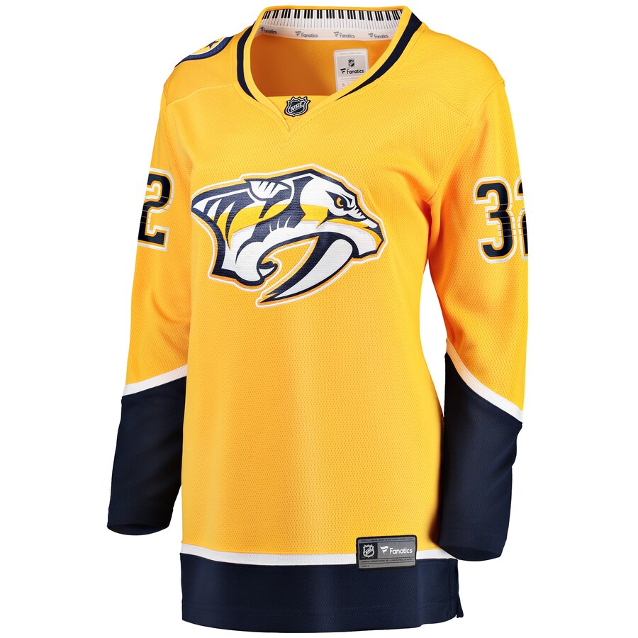 Kevin Lankinen Nashville Predators Fanatics Women's Home Breakaway Player Jersey - Gold photo 2 topcoolteez