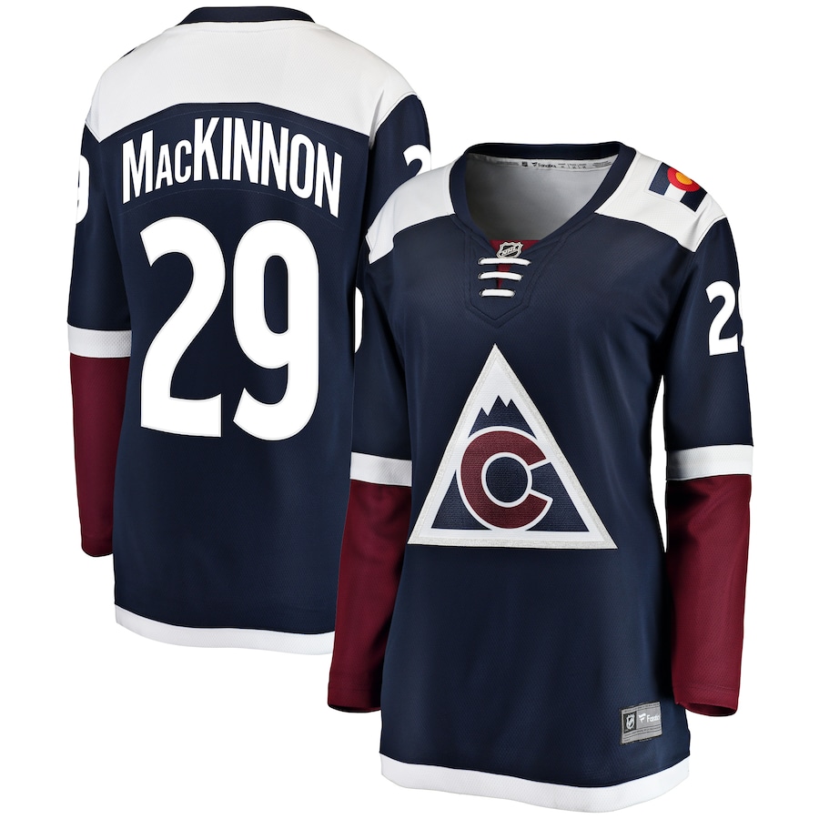 Nathan MacKinnon Colorado Avalanche Fanatics Women's Alternate Breakaway Player Jersey - Navy photo 1 topcoolteez