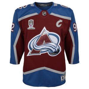 Gabriel Landeskog Colorado Avalanche Youth Home 2022 Stanley Cup Champions Premier Player Jersey - Burgundy photo 2 topcoolteez