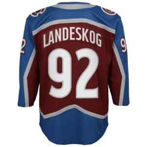 Gabriel Landeskog Colorado Avalanche Youth Home 2022 Stanley Cup Champions Premier Player Jersey - Burgundy photo 3 topcoolteez