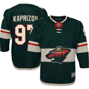 Kirill Kaprizov Minnesota Wild Youth Home Premier Player Jersey - Green photo 1 topcoolteez