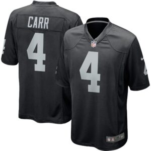 Derek Carr Las Vegas Raiders Nike Youth Team Color Game Jersey - Black photo 1 topcoolteez