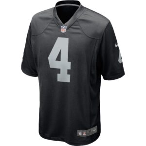 Derek Carr Las Vegas Raiders Nike Youth Team Color Game Jersey - Black photo 2 topcoolteez