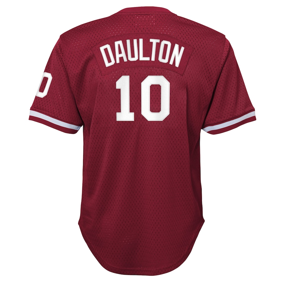 Darren Daulton Philadelphia Phillies Mitchell & Ness Youth Cooperstown Collection Mesh Batting Practice Jersey - Burgundy photo 3 topcoolteez