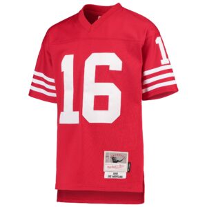 Joe Montana San Francisco 49ers Mitchell & Ness Youth 1990 Legacy Retired Player Jersey - Scarlet photo 2 topcoolteez