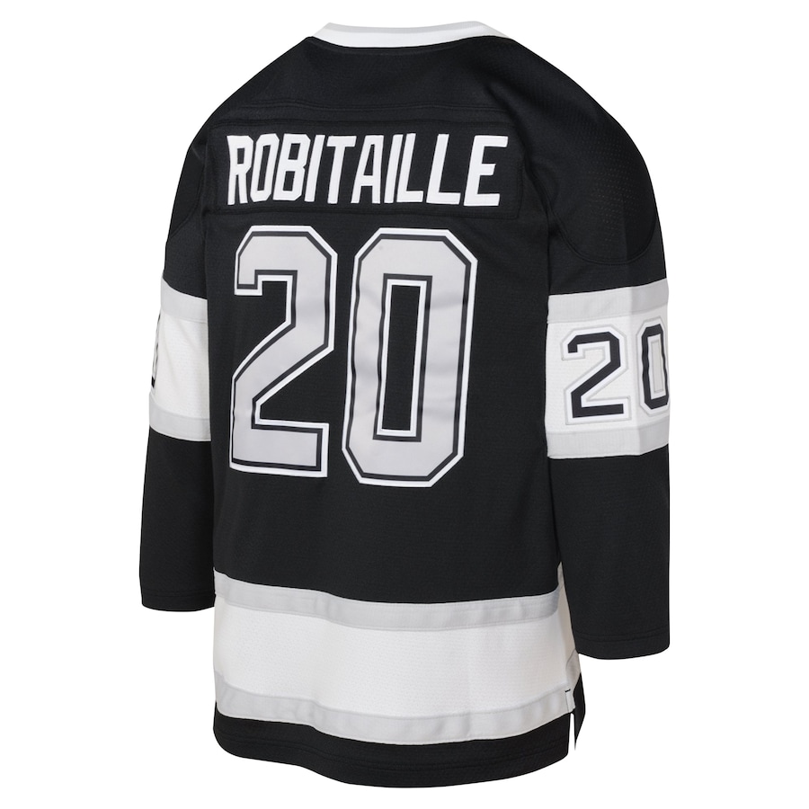 Luc Robitaille Los Angeles Kings Mitchell & Ness Youth 1992 Blue Line Player Jersey - Black photo 3 topcoolteez