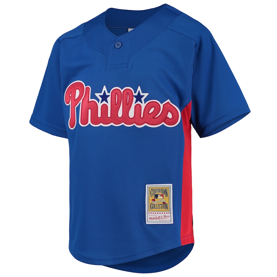 Roy Halladay Philadelphia Phillies Mitchell & Ness Youth Cooperstown Collection Mesh Batting Practice Jersey - Royal photo 2 topcoolteez
