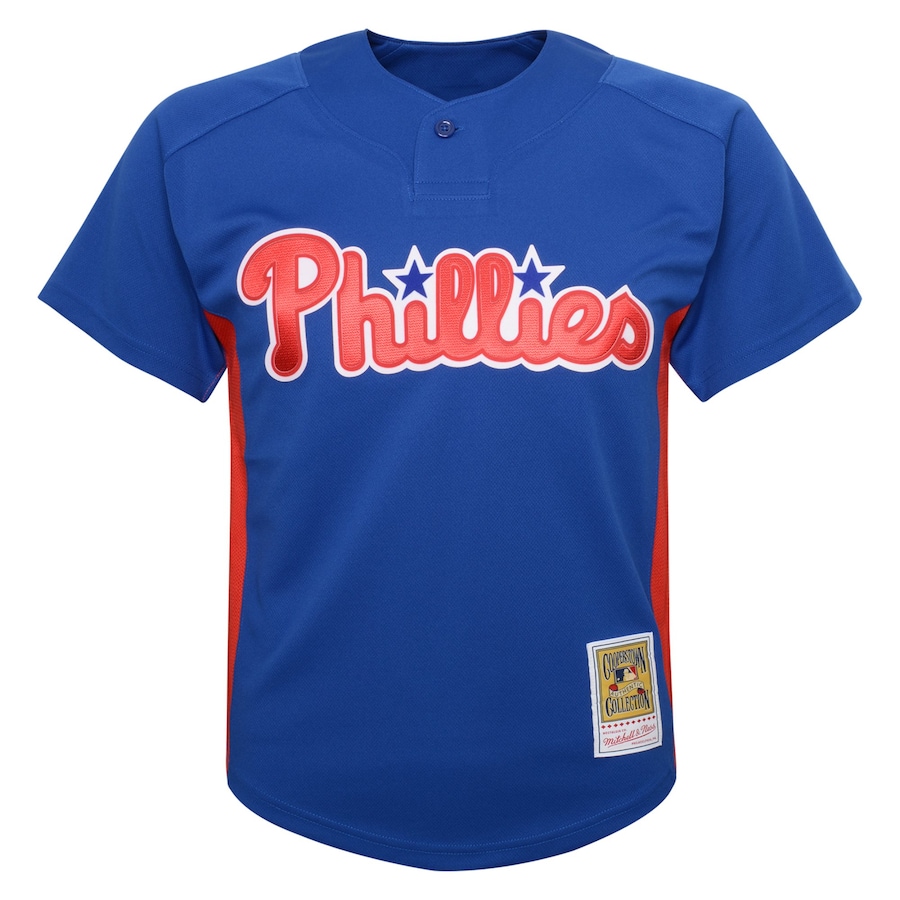 Roy Halladay Philadelphia Phillies Mitchell & Ness Youth Cooperstown Collection Mesh Batting Practice Jersey - Royal photo 2 topcoolteez