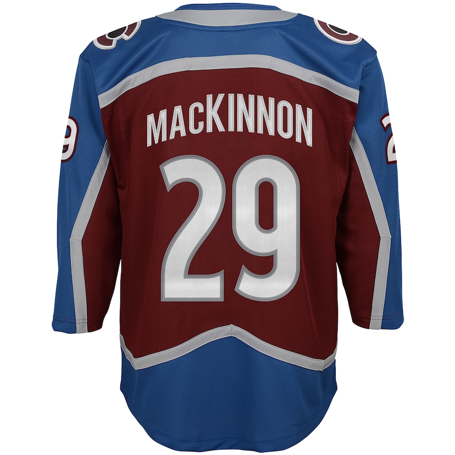 Nathan MacKinnon Colorado Avalanche Youth Premier Player Jersey - Burgundy photo 3 topcoolteez