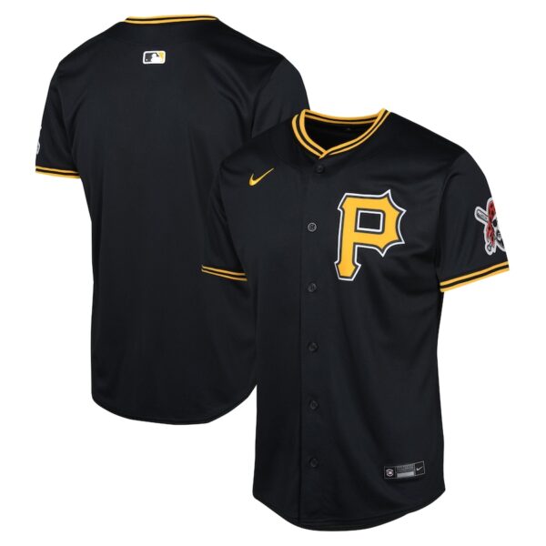 Pittsburgh Pirates Nike Youth Alternate Limited Jersey - Black photo 1 topcoolteez