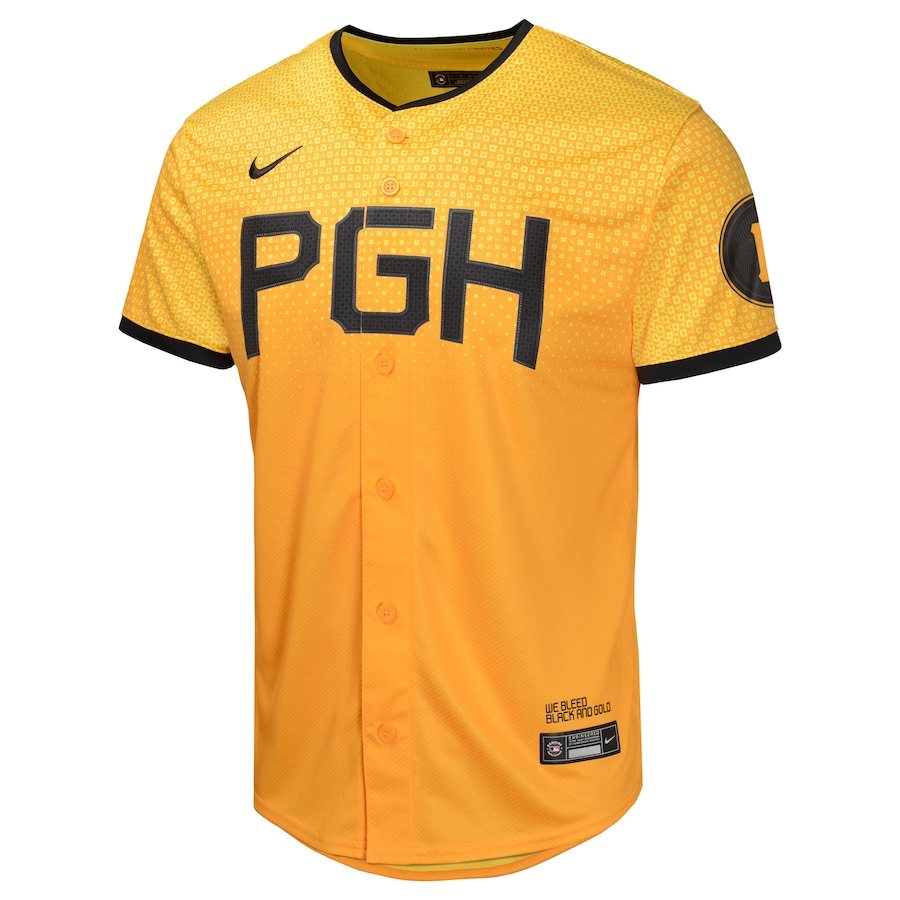 Pittsburgh Pirates Nike Youth City Connect Limited Jersey - Gold photo 2 topcoolteez