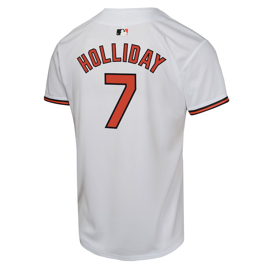 Jackson Holliday Baltimore Orioles Nike Youth Home Player Game Jersey - White photo 3 topcoolteez