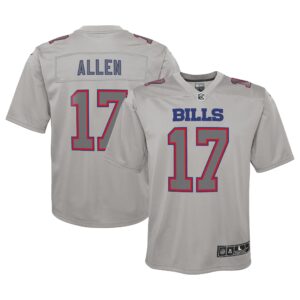 Josh Allen Buffalo Bills Nike Youth Atmosphere Game Jersey - Gray photo 1 topcoolteez