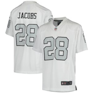 Josh Jacobs Las Vegas Raiders Nike Youth Color Rush Game Jersey - White photo 1 topcoolteez