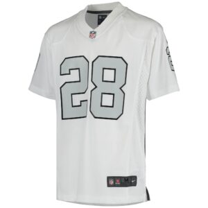 Josh Jacobs Las Vegas Raiders Nike Youth Color Rush Game Jersey - White photo 2 topcoolteez