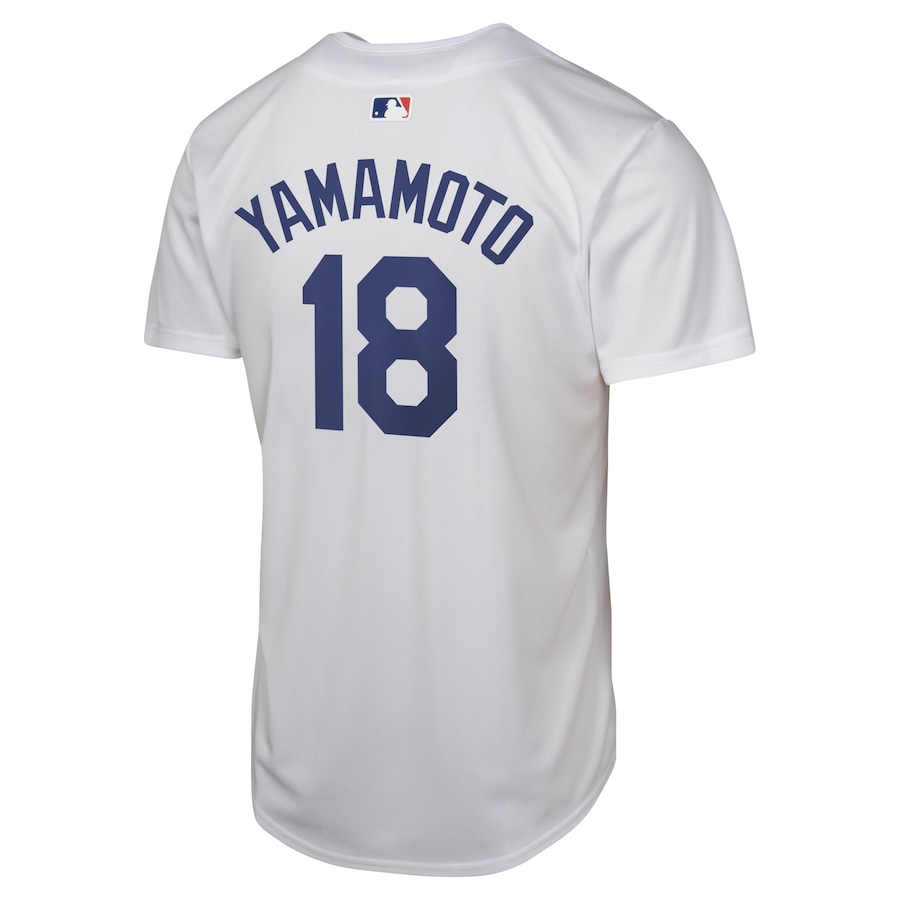 Yoshinobu Yamamoto Los Angeles Dodgers Nike Youth Home Topcoolteez Player Jersey - White photo 3 topcoolteez